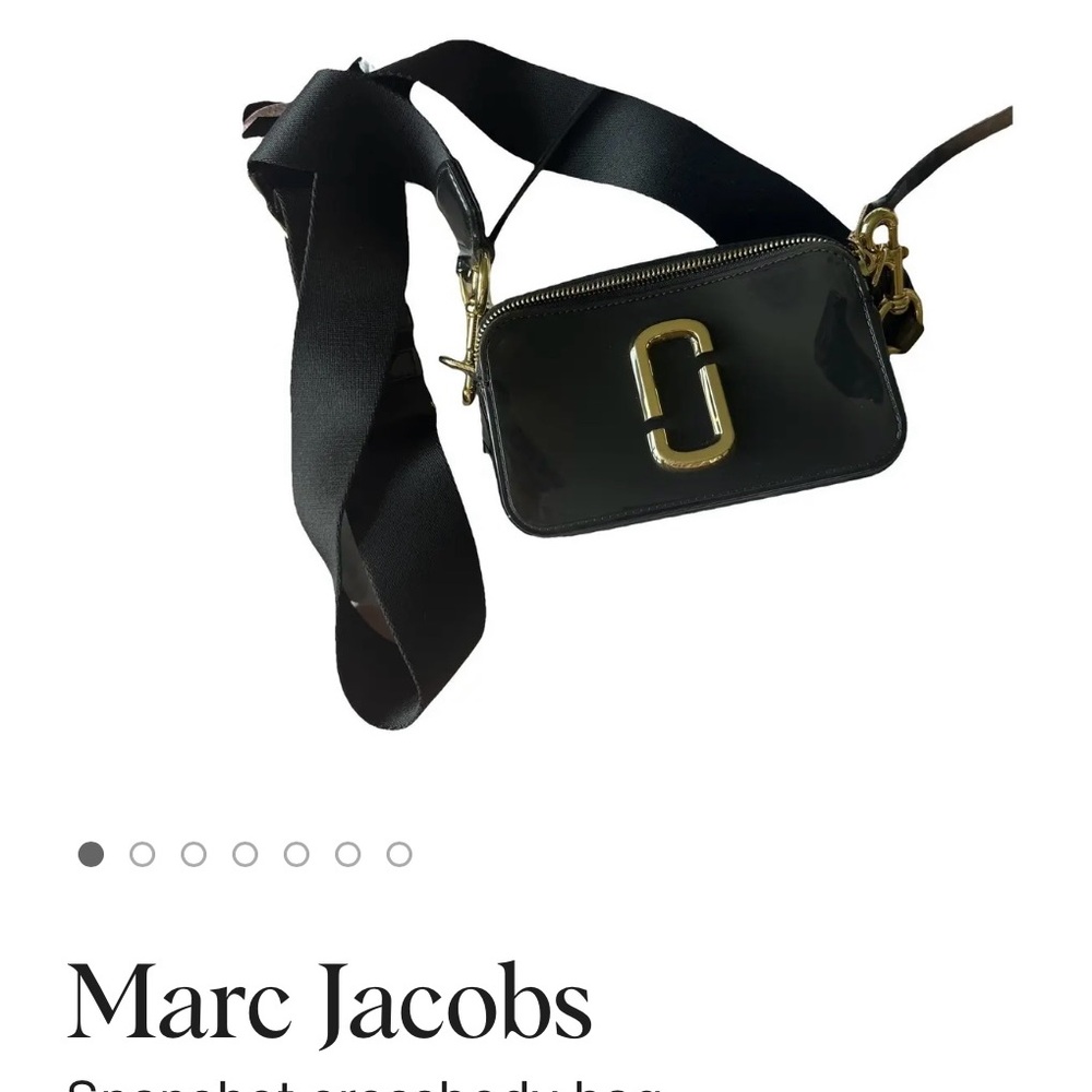 Marc Jacobs Black and Gold Crossbody Bag